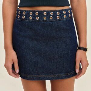 Reformation Denim Mini Skirt Barely Worn and Super Cute EUC